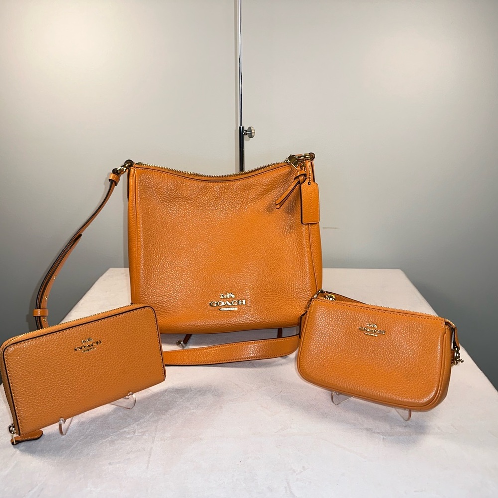 Coach Ellie File Bag Crossbody Bag Set in Candied Orange